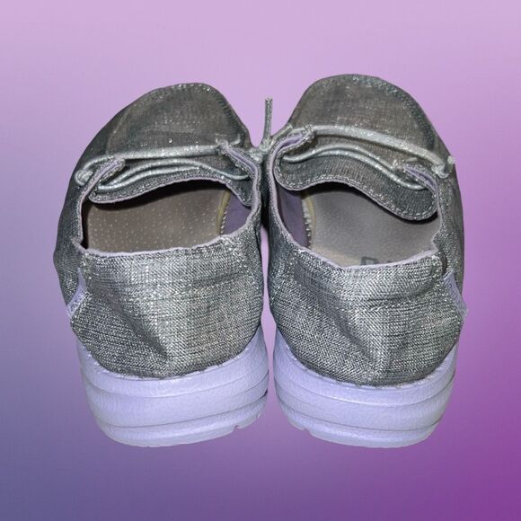 Little Girls Hey Dude Wendy Sparkling Gray Lilac Slip-On Shoes Size 1Y - Picture 7 of 8